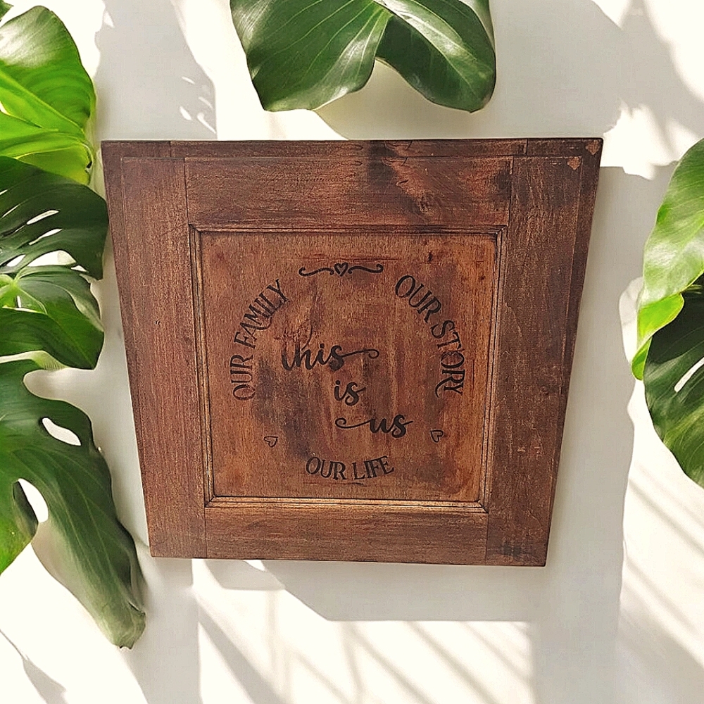 ***HOMEMADE SIGN "This is US"***